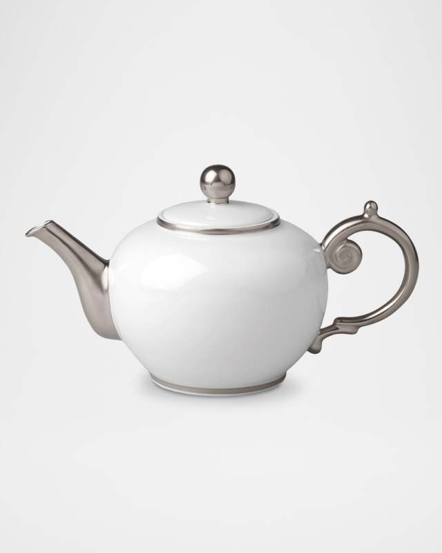 Aegean Platinum Teapot, 45 oz.